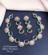 Silver And Rose Gold AD Diamond Necklace 4 Catalog
